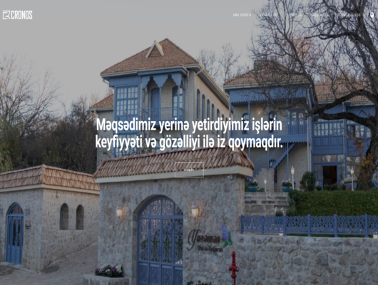 Cronos şirkətinin tikinti və inşaat layihələrinin təqdimatı üçün vebsaytın dizaynı və inkişafı