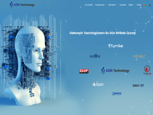 AzinTechnolojy şirkəti üçün korporativ vebsaytın hazırlanması və inkişafı